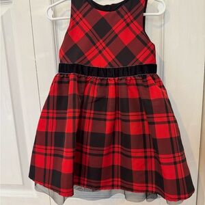 Cat & Jack Red and Black Plaid Toddler Dress